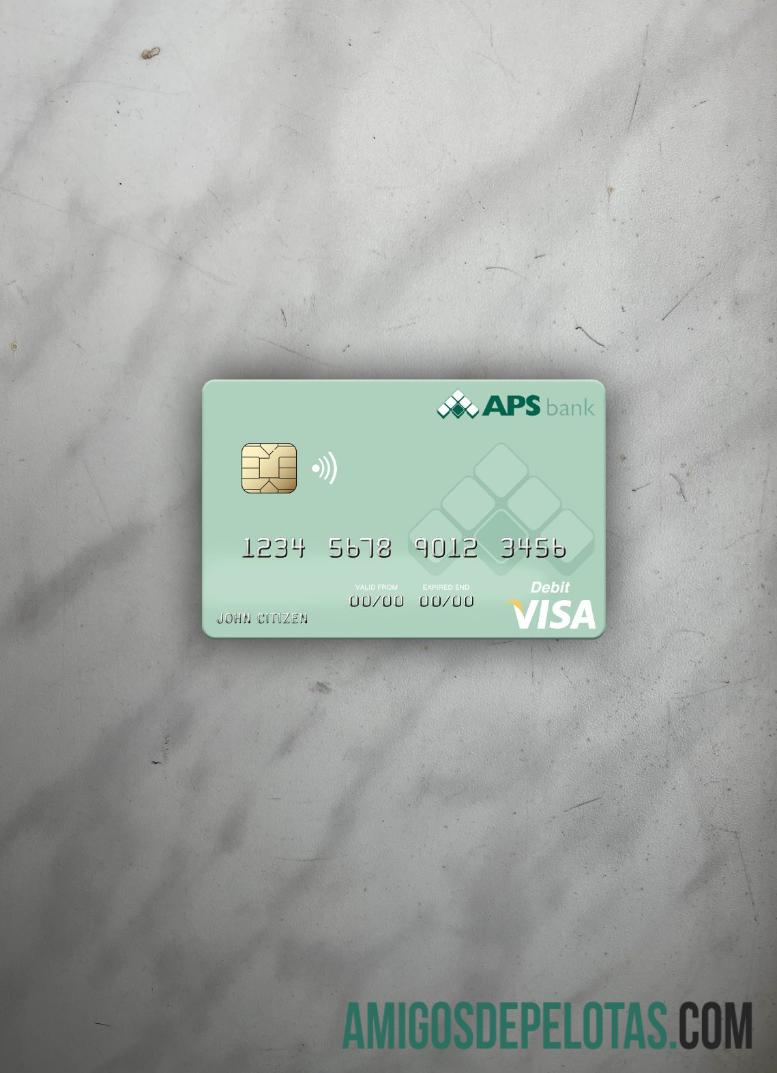 Cartão de débito Visa Malta APS Bank Limited Photolook Front amostra